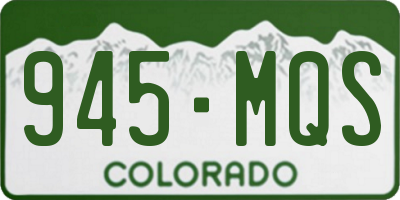 CO license plate 945MQS