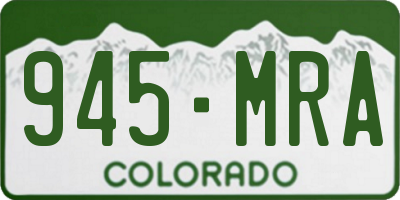CO license plate 945MRA