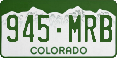 CO license plate 945MRB