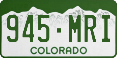 CO license plate 945MRI