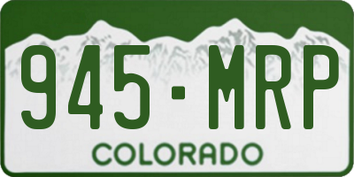 CO license plate 945MRP