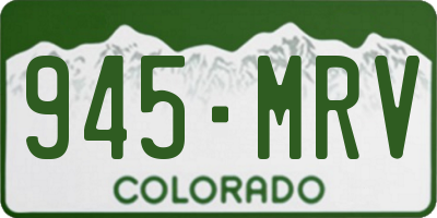 CO license plate 945MRV