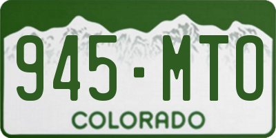 CO license plate 945MTO