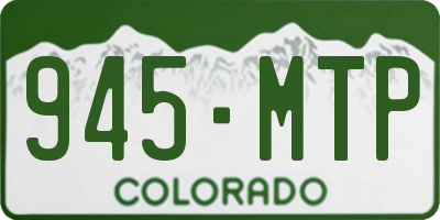 CO license plate 945MTP