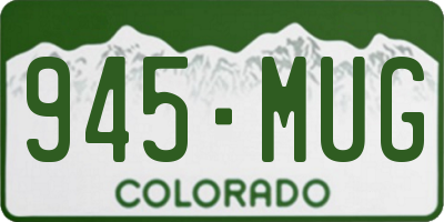CO license plate 945MUG