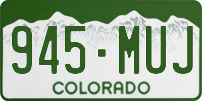 CO license plate 945MUJ