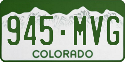 CO license plate 945MVG