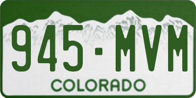 CO license plate 945MVM