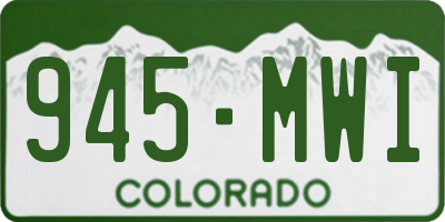 CO license plate 945MWI