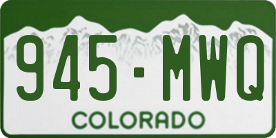 CO license plate 945MWQ