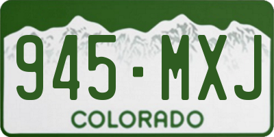 CO license plate 945MXJ