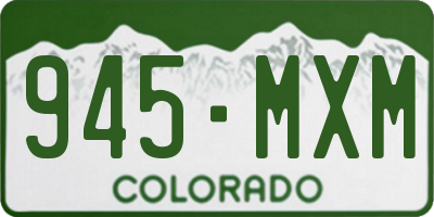 CO license plate 945MXM
