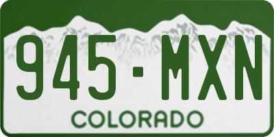 CO license plate 945MXN