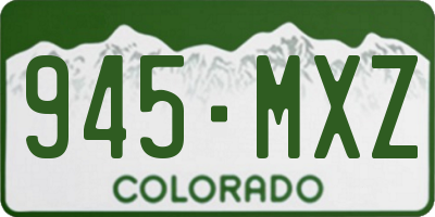 CO license plate 945MXZ