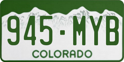 CO license plate 945MYB