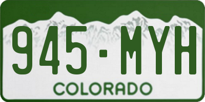 CO license plate 945MYH