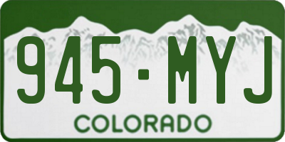 CO license plate 945MYJ