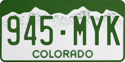 CO license plate 945MYK