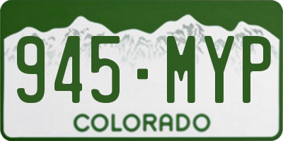CO license plate 945MYP