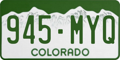 CO license plate 945MYQ
