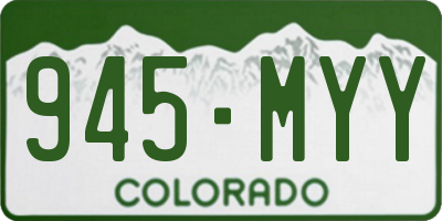 CO license plate 945MYY