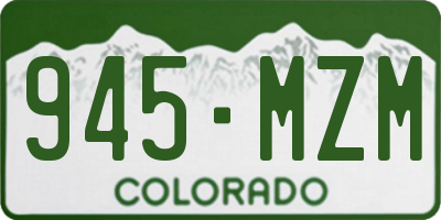 CO license plate 945MZM