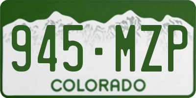 CO license plate 945MZP
