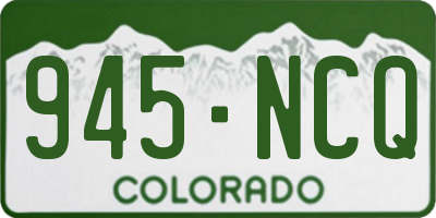 CO license plate 945NCQ