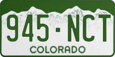 CO license plate 945NCT