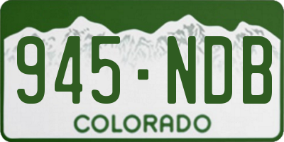 CO license plate 945NDB