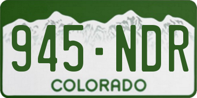 CO license plate 945NDR