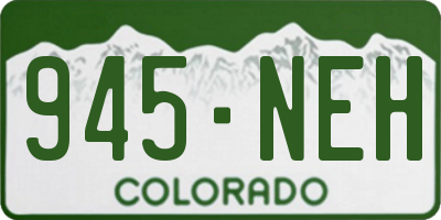 CO license plate 945NEH