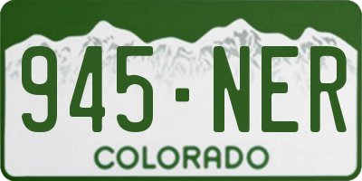 CO license plate 945NER