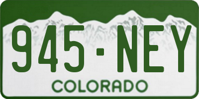 CO license plate 945NEY