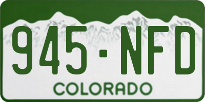 CO license plate 945NFD