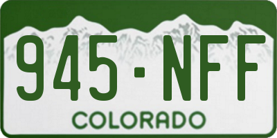 CO license plate 945NFF