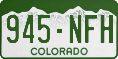CO license plate 945NFH