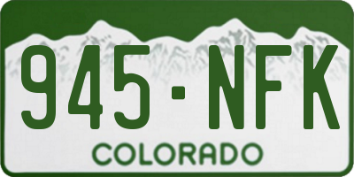CO license plate 945NFK