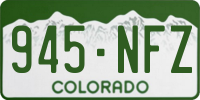 CO license plate 945NFZ