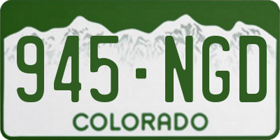CO license plate 945NGD