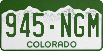 CO license plate 945NGM