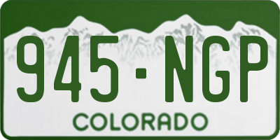 CO license plate 945NGP