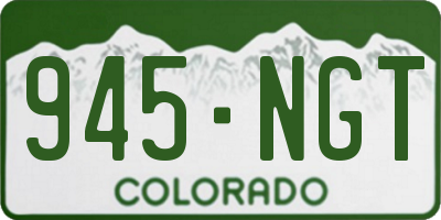 CO license plate 945NGT