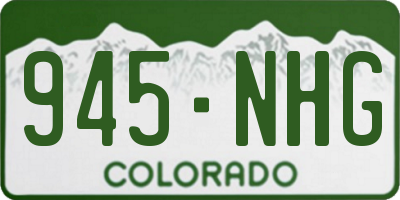 CO license plate 945NHG