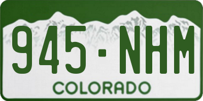 CO license plate 945NHM