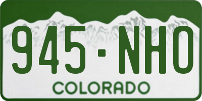 CO license plate 945NHO