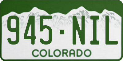 CO license plate 945NIL
