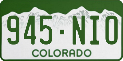 CO license plate 945NIO
