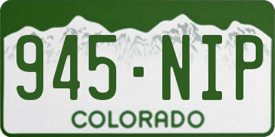 CO license plate 945NIP