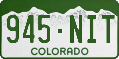 CO license plate 945NIT